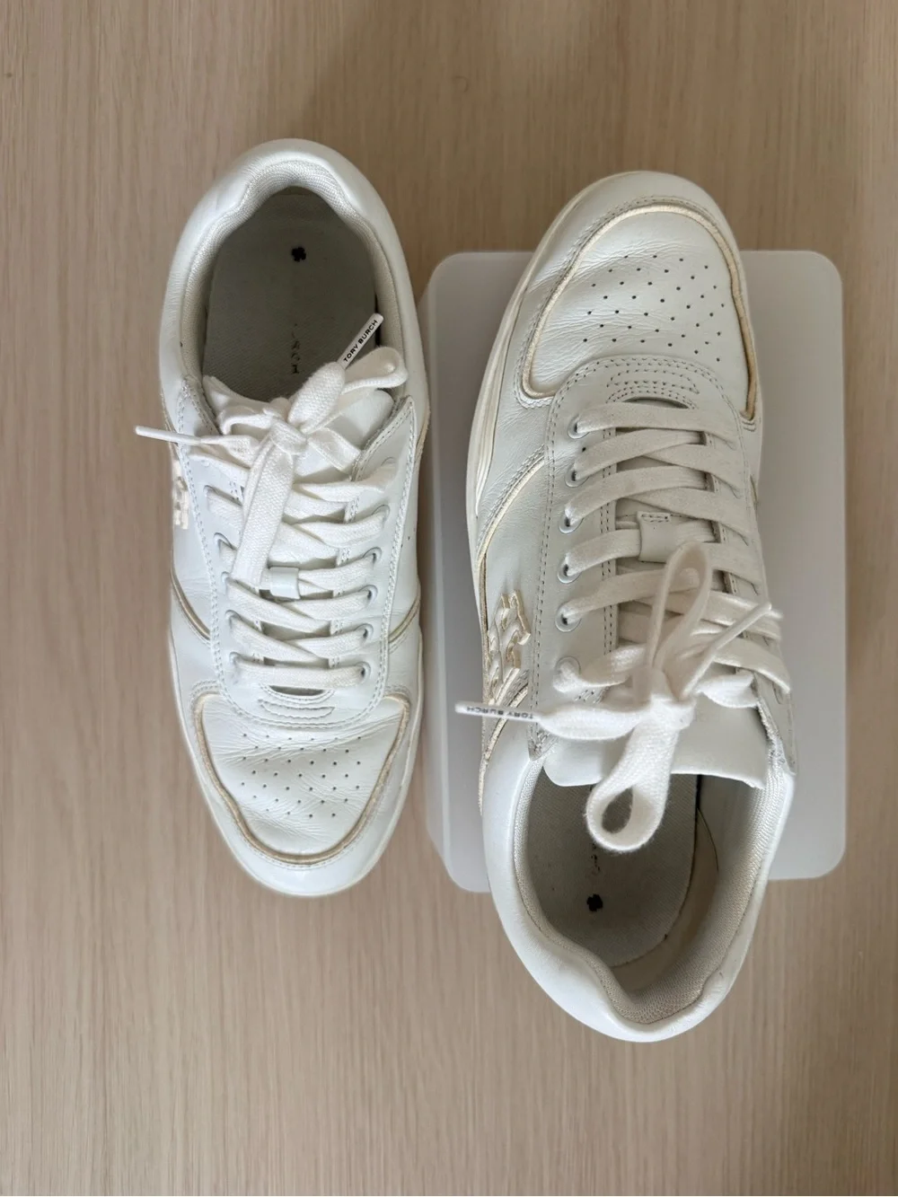 Tory Burch White Leather Women's Low-Top Sneakers